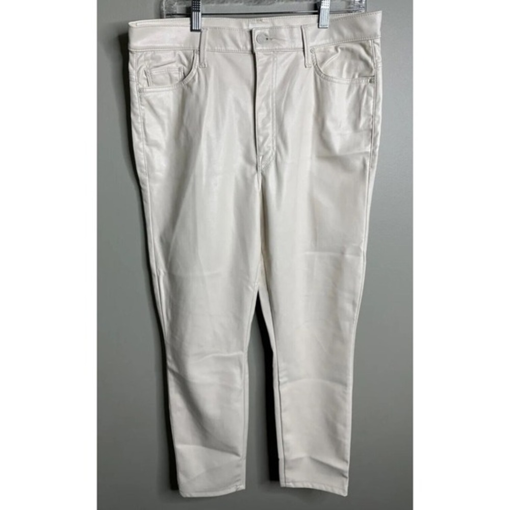 Mother Pants 34 Faux Leather The Super Swooned Wax On Wax On Wax Off Casual